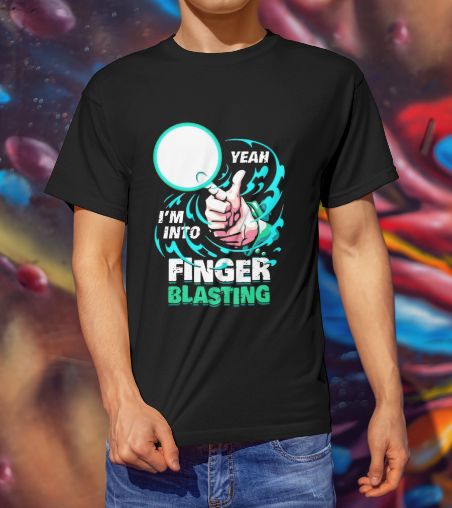 Yeah I Am Into Finger Blasting Cartoon Thumbs Up Spiral T-Shirt