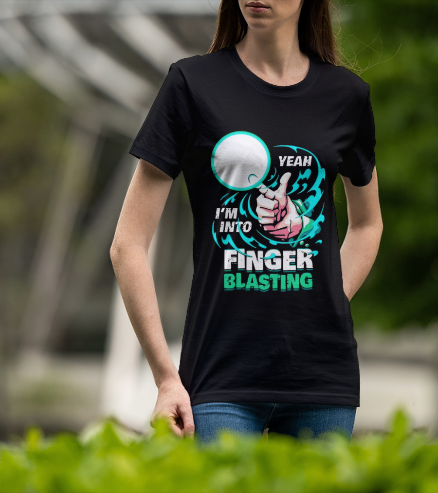 Yeah I Am Into Finger Blasting Cartoon Thumbs Up Spiral T-Shirt