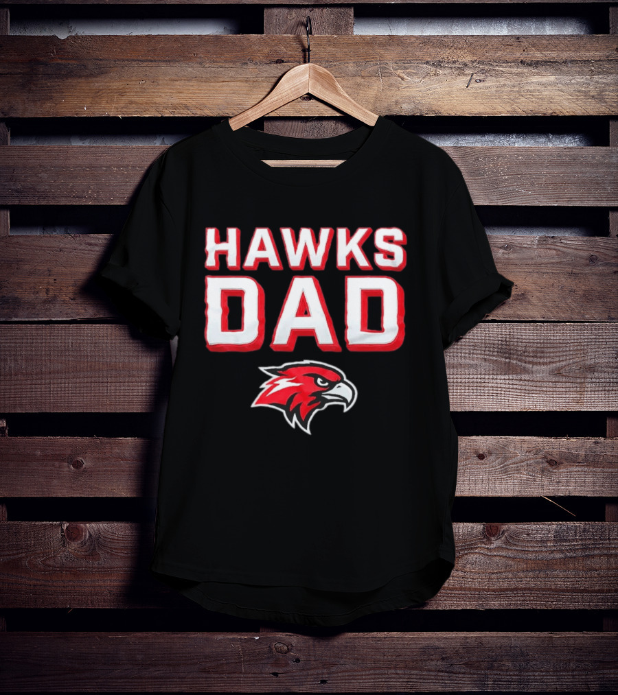 Hawks Dad Red Hawk Sports Fan T-Shirt