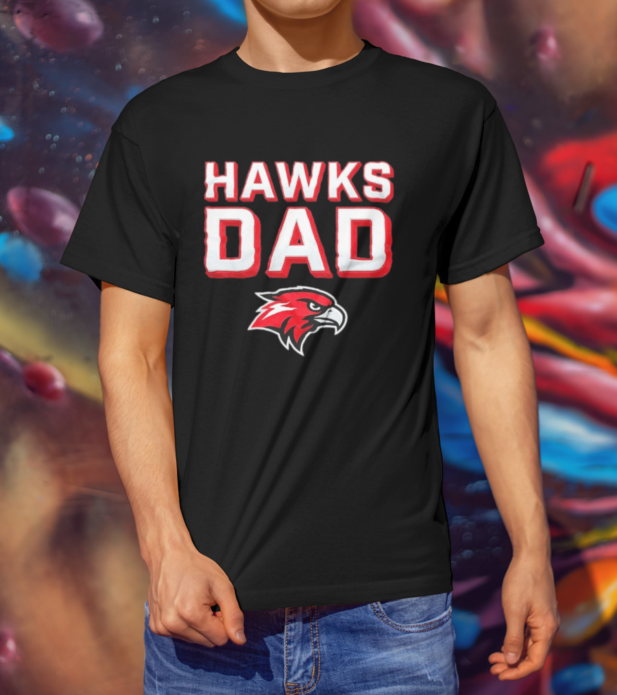 Hawks Dad Red Hawk Sports Fan T-Shirt
