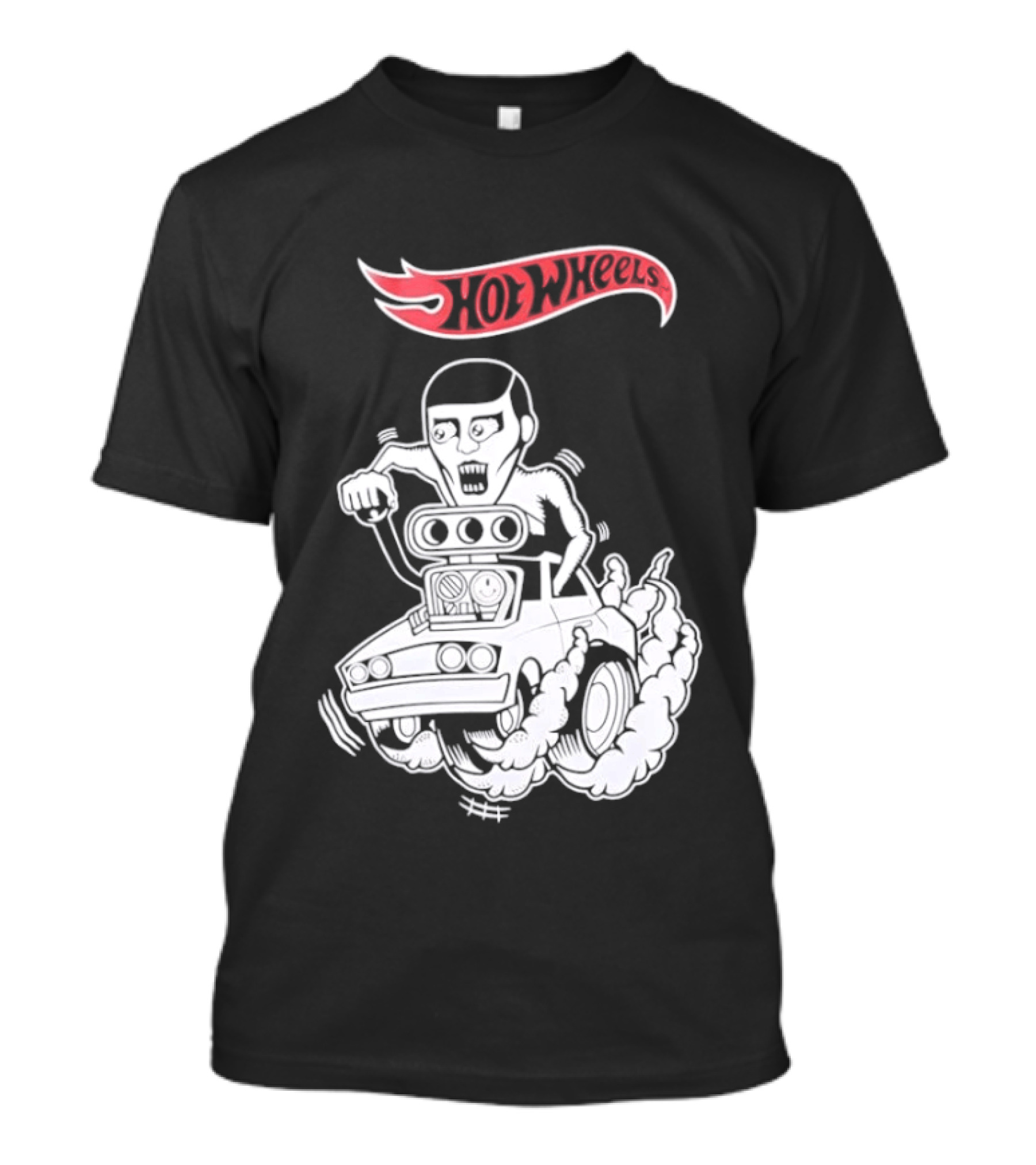 Hot Wheels Racing Car Driver Black Flame T-Shirt