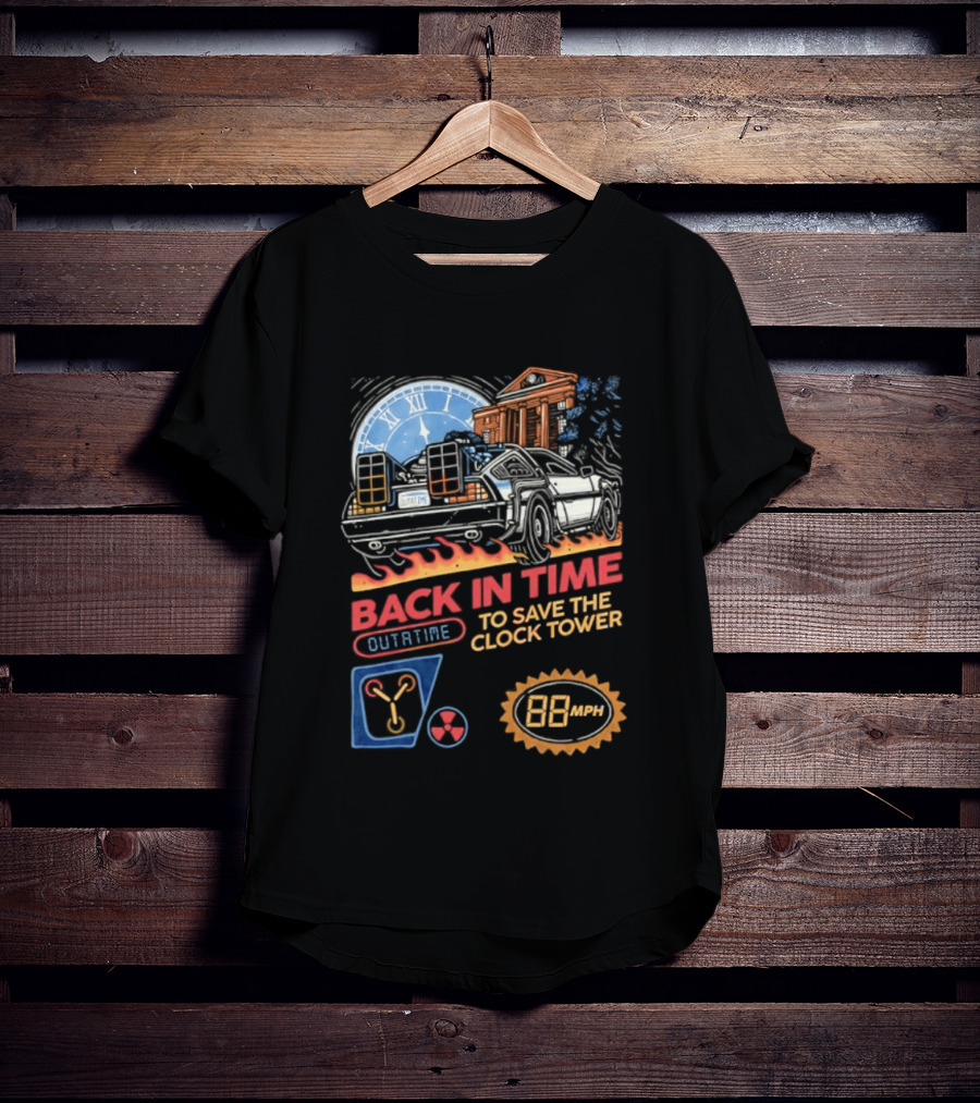 Back In Time Outatime Save The Tower 88mph T-Shirt
