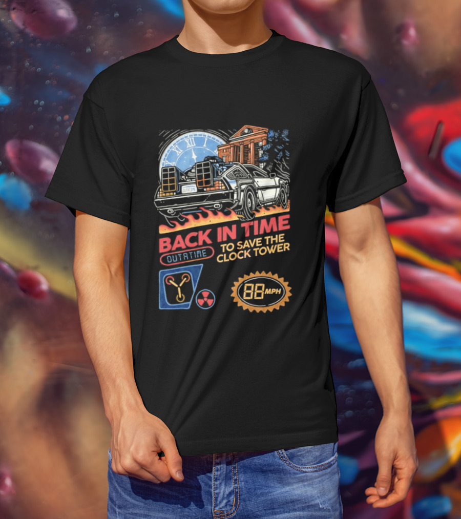 Back In Time Outatime Save The Tower 88mph T-Shirt