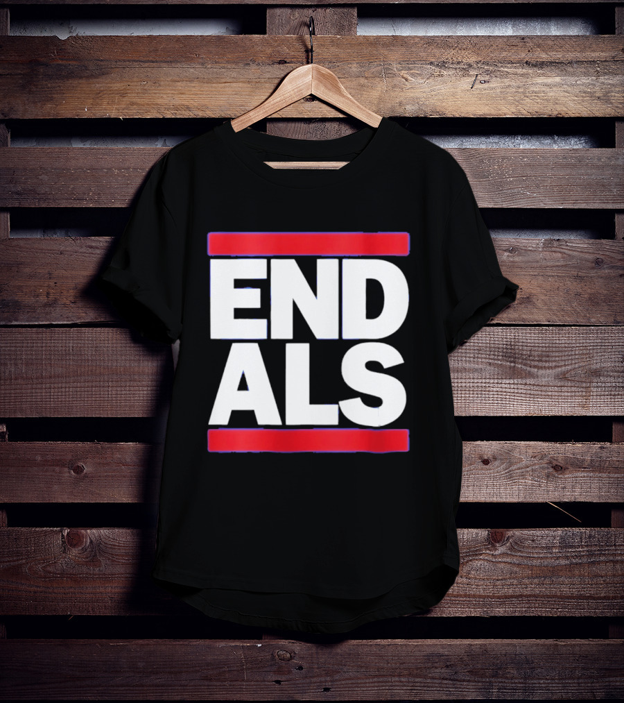 Chicago Cubs Lou Gehrig Day End ALS Campaign Red Blue T-Shirt