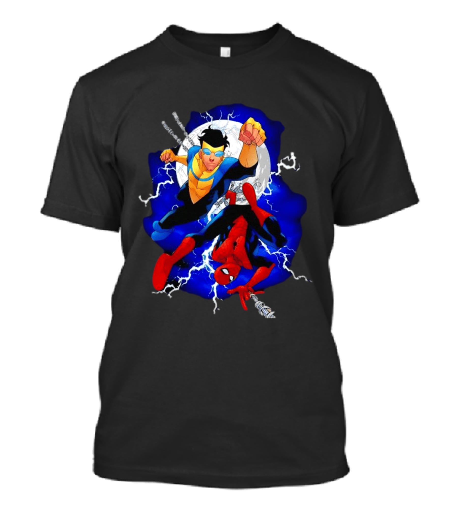 Invincible Spider Man Marvel Comics Crossover Action Hero Dynamic Duo T-Shirt