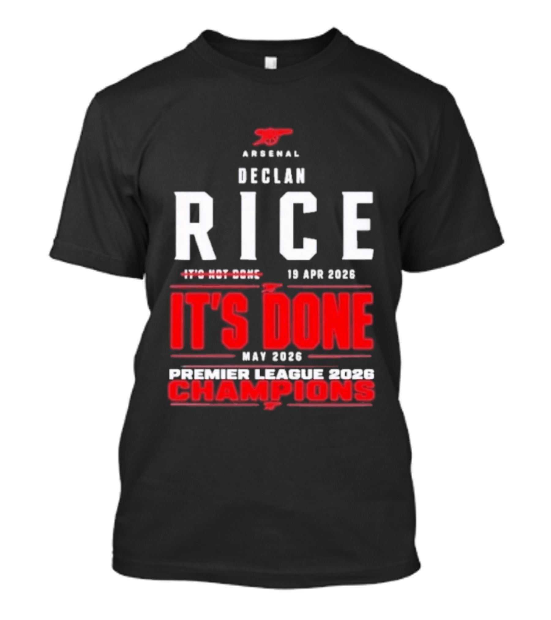 Arsenal Declan Rice It's Done Premier League Champions 2023 T-Shirt