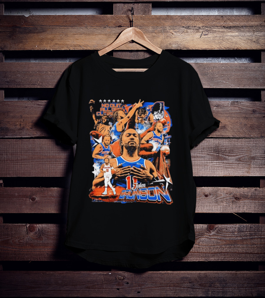Jalen Brunson New York Knicks NBA No Quit All Grit Close Out 11 T-Shirt