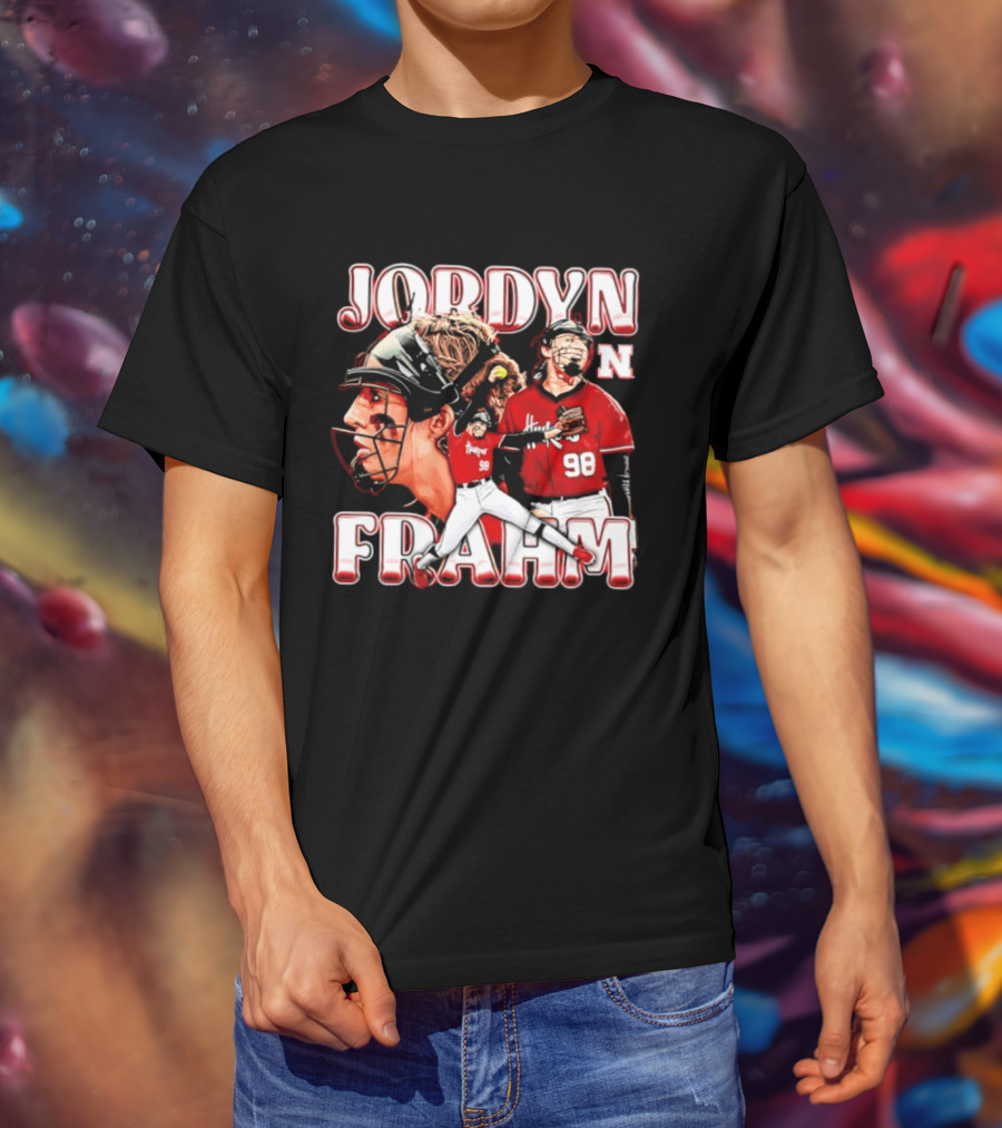 Jordyn Frahm Nebraska Softball NCAA Collage 98 T-Shirt