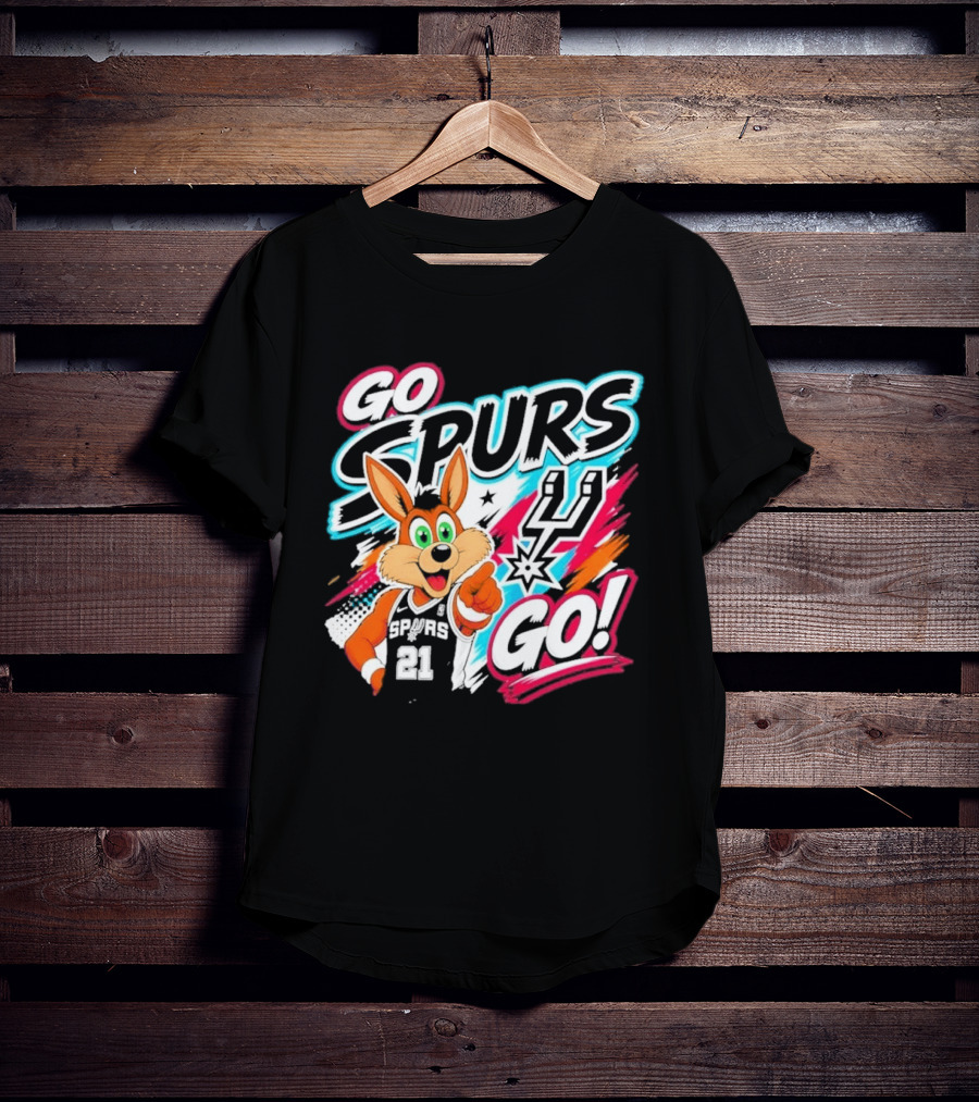 Go Spurs Go San Antonio Spurs Coyote Basketball 21 T-Shirt
