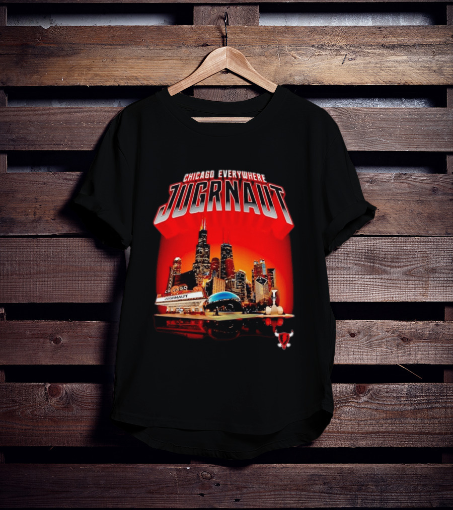 Chicago Everywhere Jugrnaut Skyline Millennium Park T-Shirt