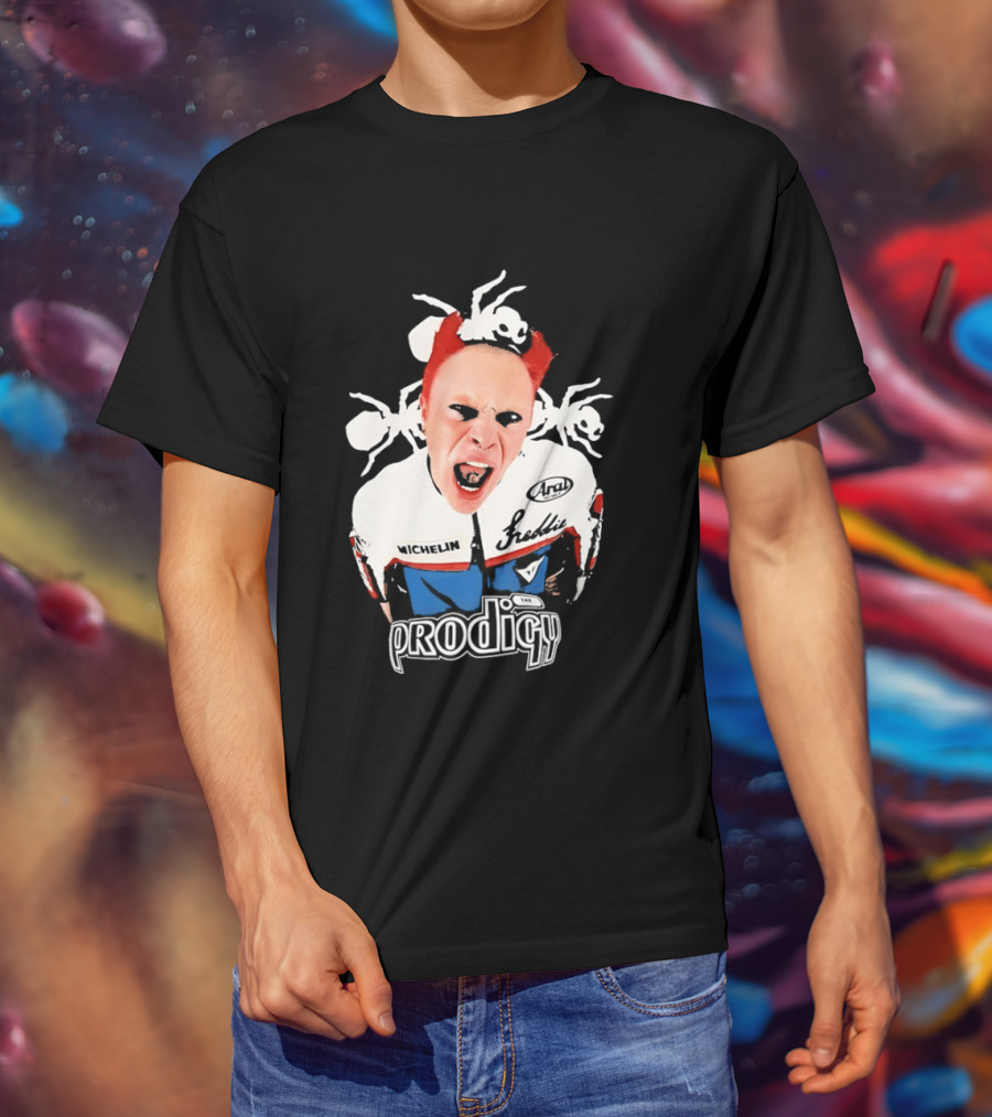 Keith Flint The Prodigy Michelin Arai Electronic Music Band Concert T-Shirt