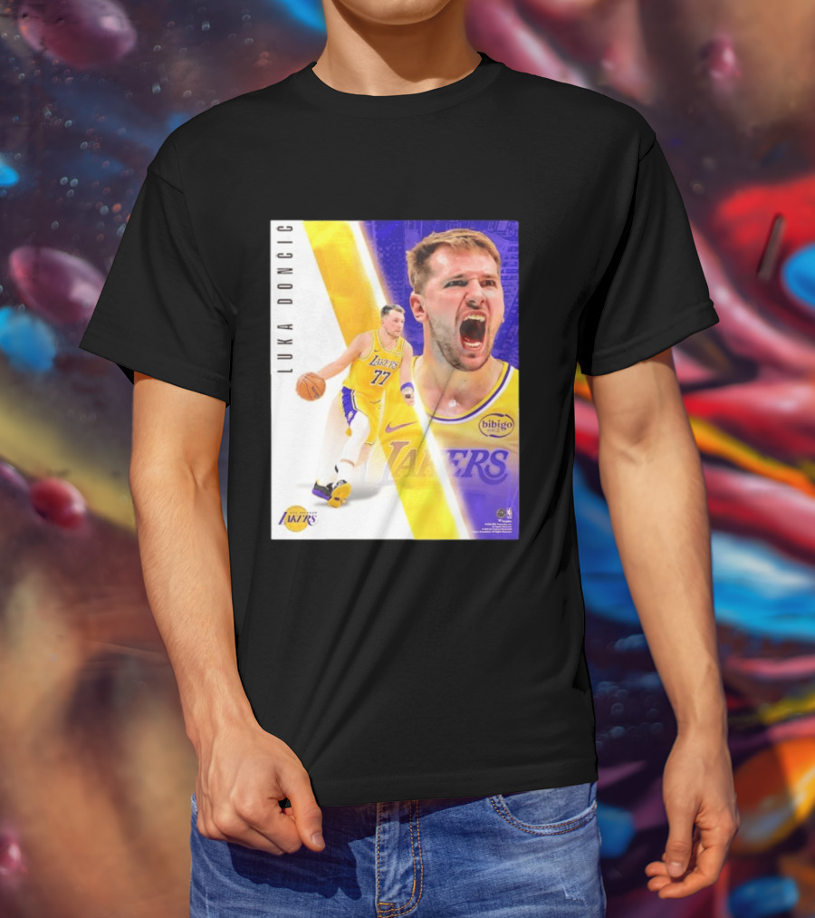 Luka Doncic 77 Los Angeles Lakers Basketball Energetic T-Shirt