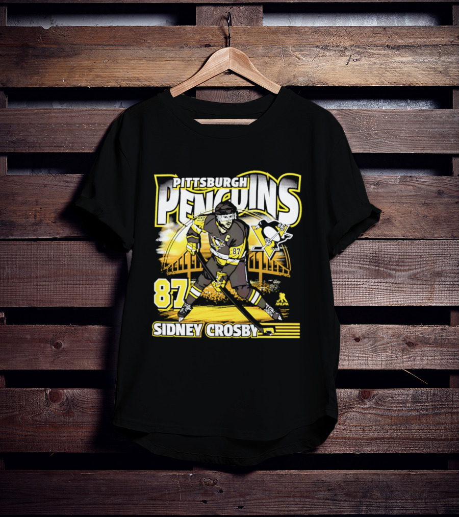 Pittsburgh Penguins Sidney Crosby 87 Hockey Action T-Shirt