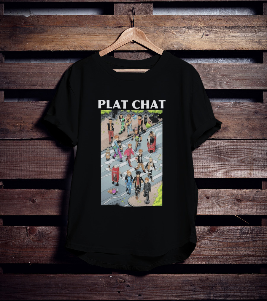 Plat Chat Abbey Road Crossover Street Scene Characters T-Shirt