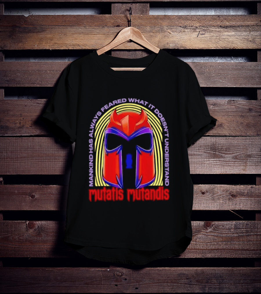 Mutatis Mutandis Mankind Has Always Feared What It Doesn't Understand Red Mask T-Shirt