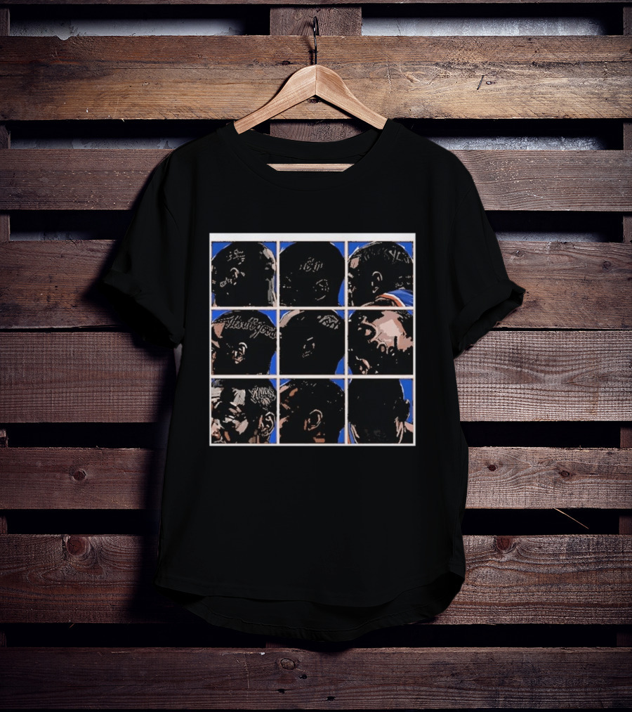 New York Knicks Players Tattoo Art Head Collage T-Shirt