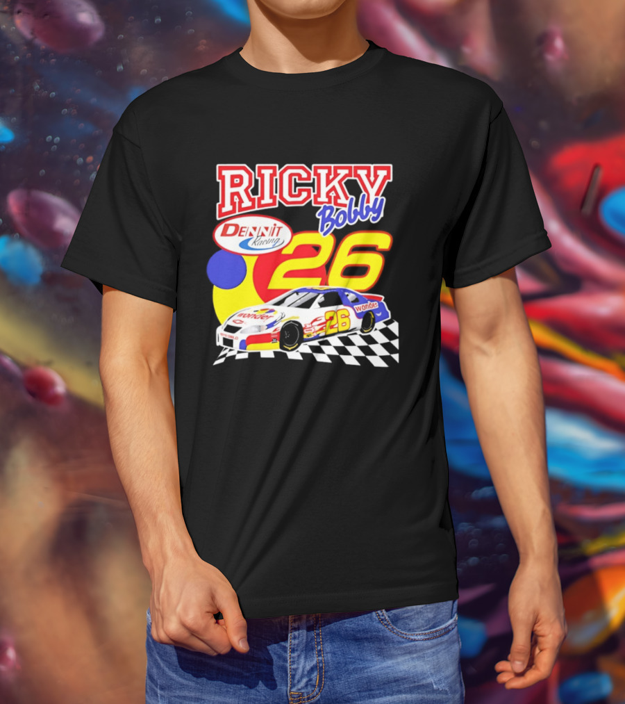 Ricky Bobby Dennit Racing 26 Wonder Talladega Nights Car T-Shirt