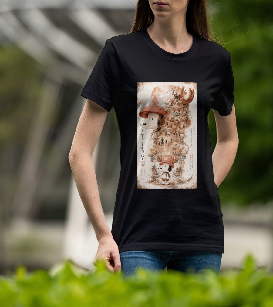 Tony Tony Chopper Snoopy One Piece Ore Wa Mannonyaku Ni Naru Nda Collaboration T-Shirt