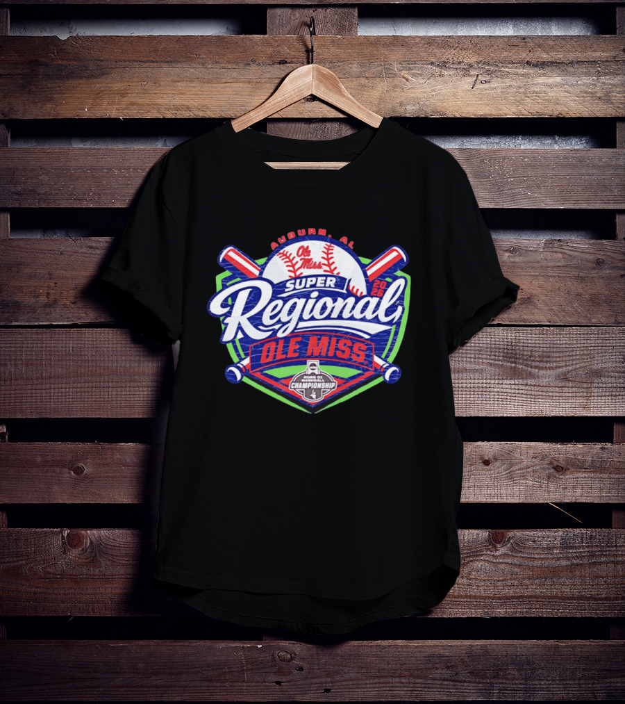 Super Regional Ole Miss Rebels Baseball 2026 Auburn AL Road To Championship T-Shirt
