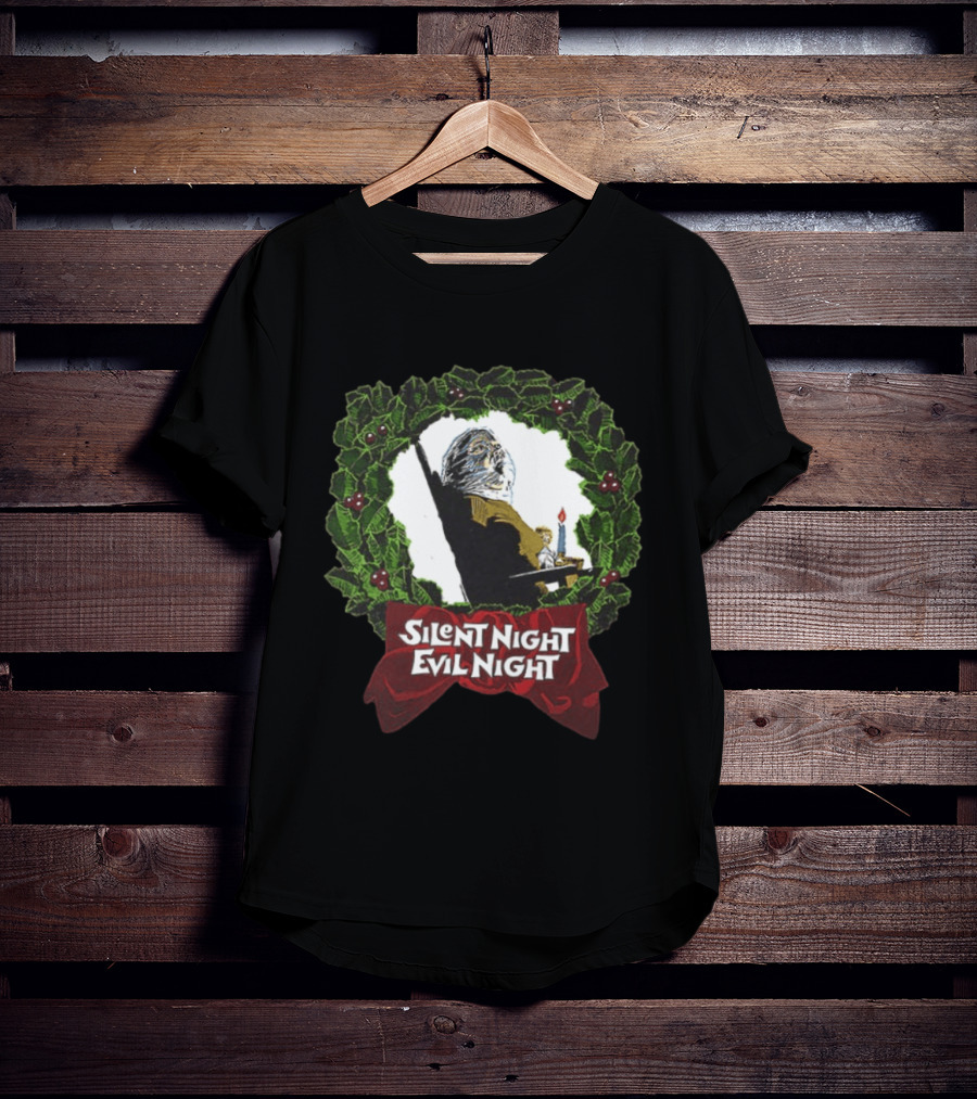 Silent Night Evilnight If This Picture Doesn’t Make Your Skin Crawl It’s On Too Tight 2 Sided T-Shirt