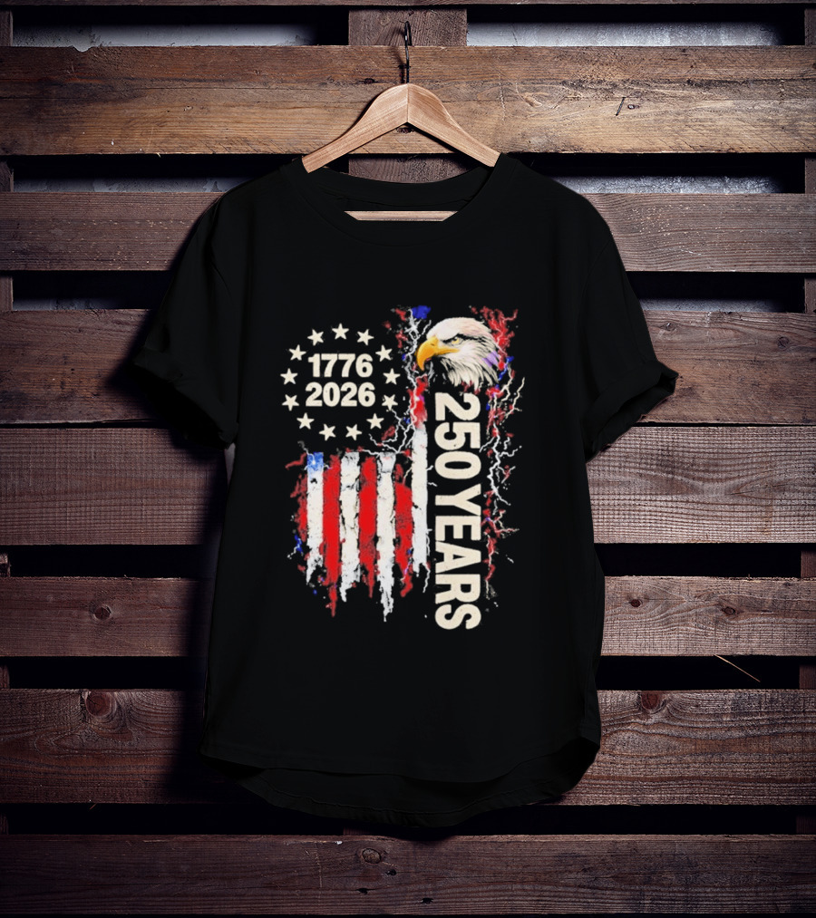 Patriotic Bald Eagle 1776 2026 USA 250 Years Anniversary Celebration T-Shirt