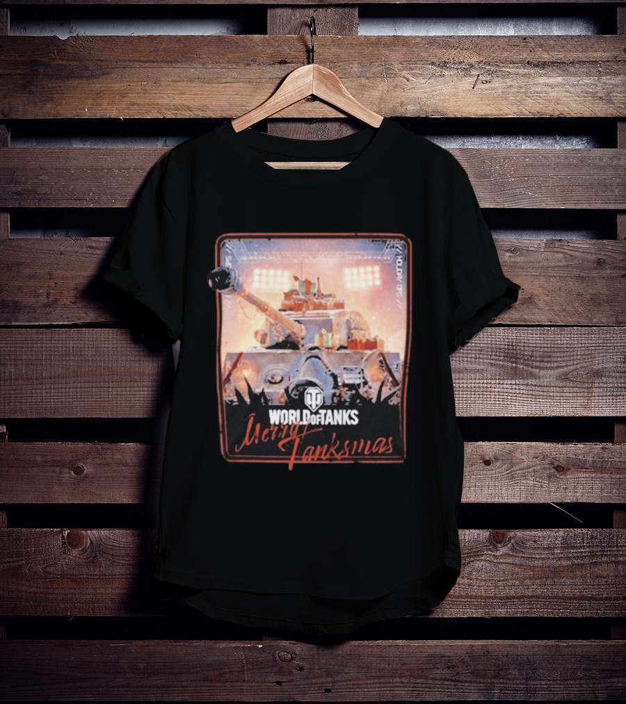 World Of Tanks Merry Tanksmas Holiday Ops Festive Tank T-Shirt