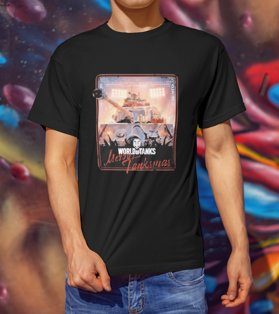World Of Tanks Merry Tanksmas Holiday Ops Festive Tank T-Shirt