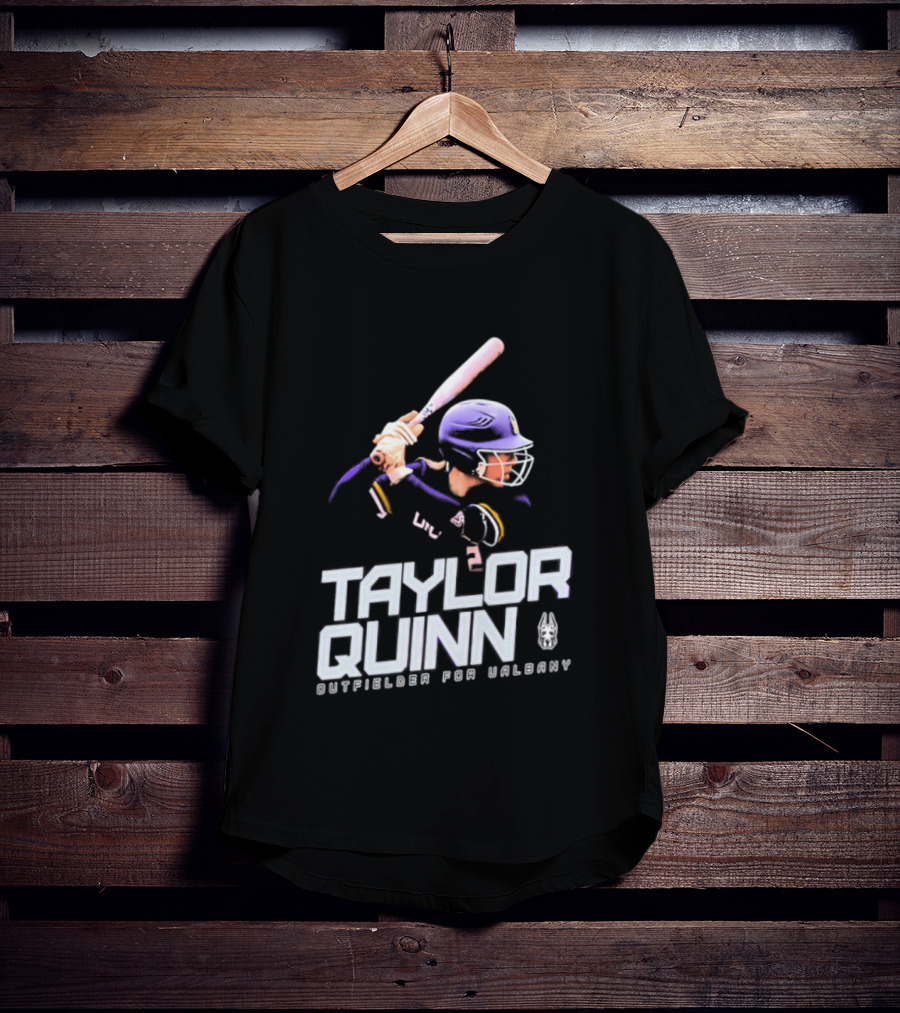 Taylor Quinn UAlbany Outfielder Baseball Sports T-Shirt