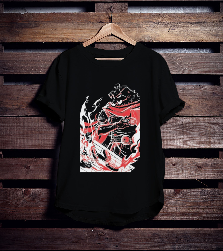 Technoblade Of War Gamer Tribute Epic Medieval Style Scarf And Flames T-Shirt