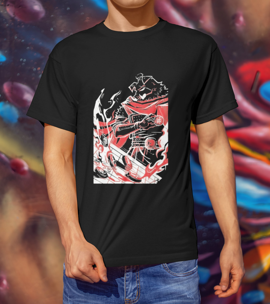 Technoblade Of War Gamer Tribute Epic Medieval Style Scarf And Flames T-Shirt