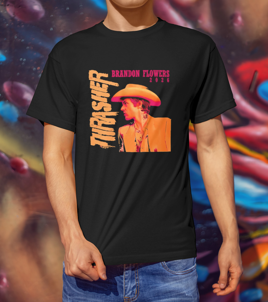 Brandon Flowers Thrasher 2026 Cowboy T-Shirt