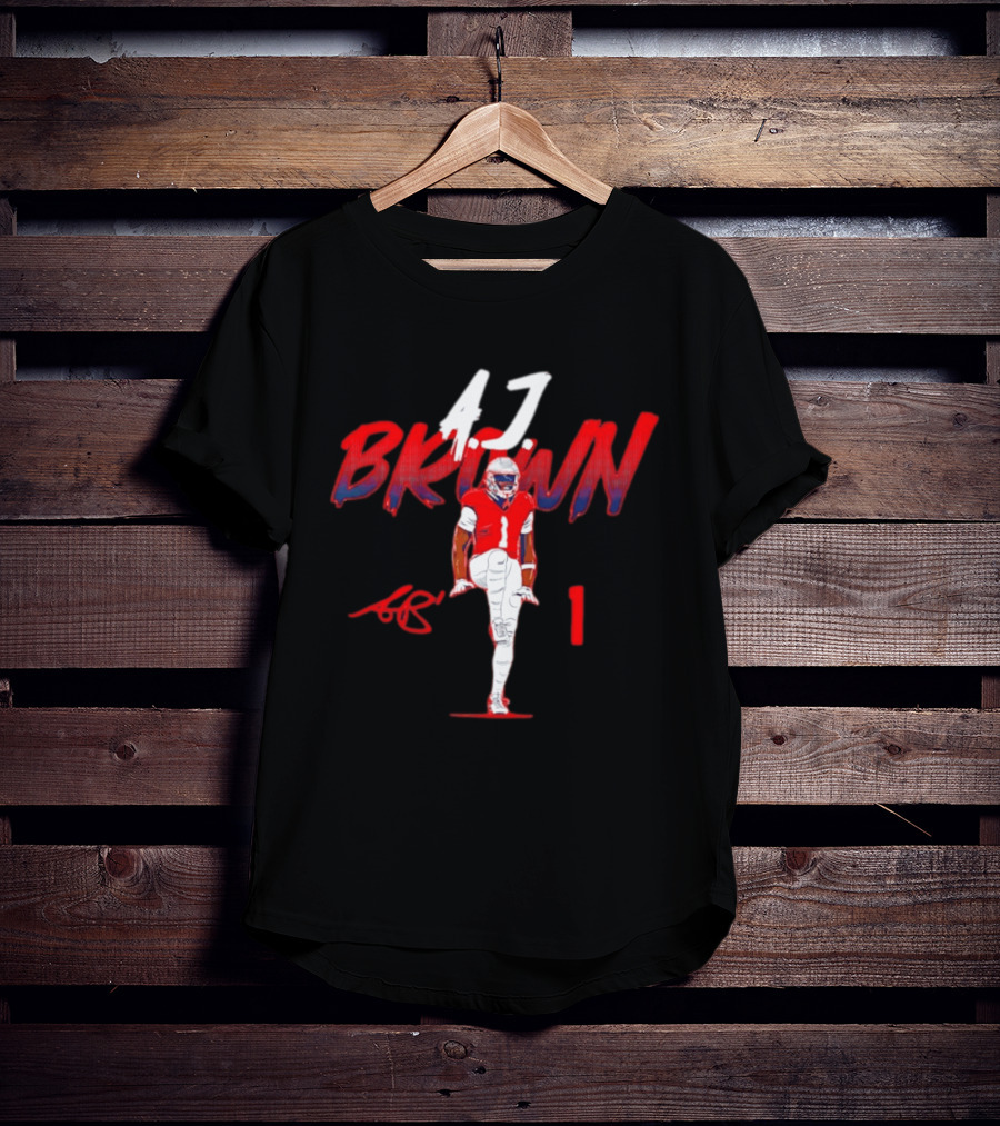 A.J. Brown 1 Pose New England Patriots NFL Football Player T-Shirt
