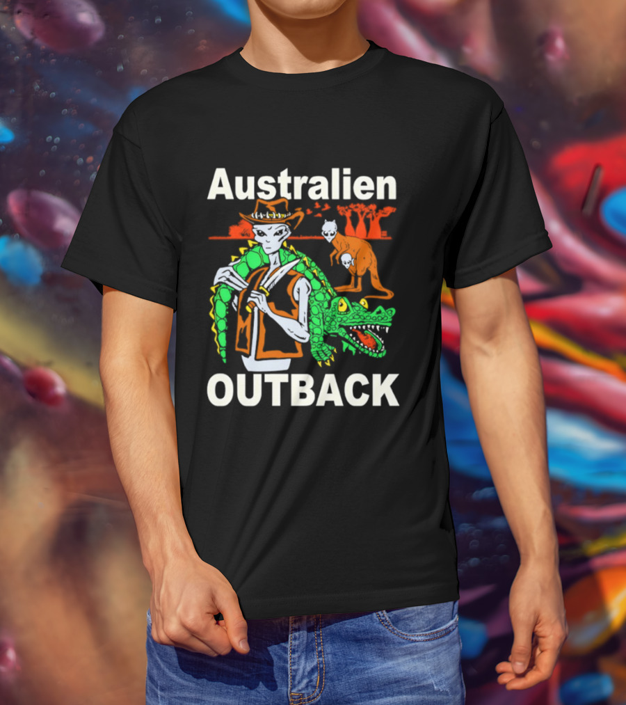 Australien Outback Alien Crocodile Adventure T-Shirt