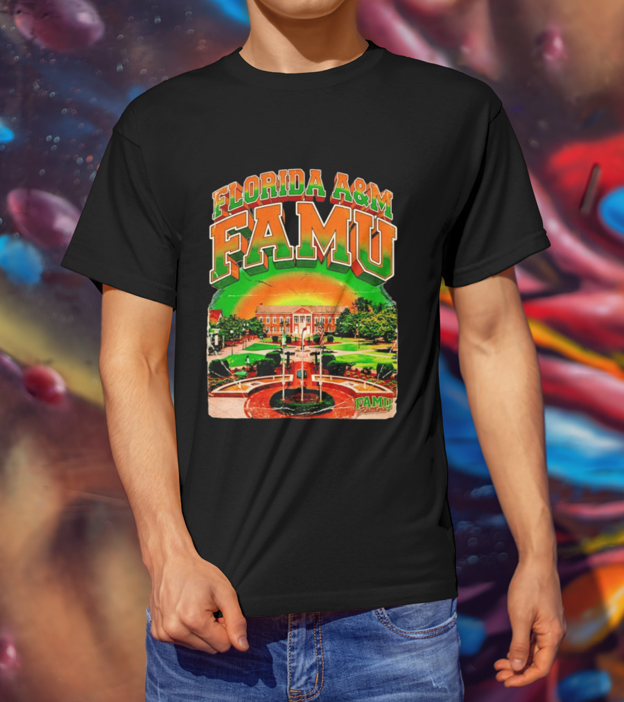 Florida A&M FAMU Rattlers Lee Hall Campus Landmark T-Shirt
