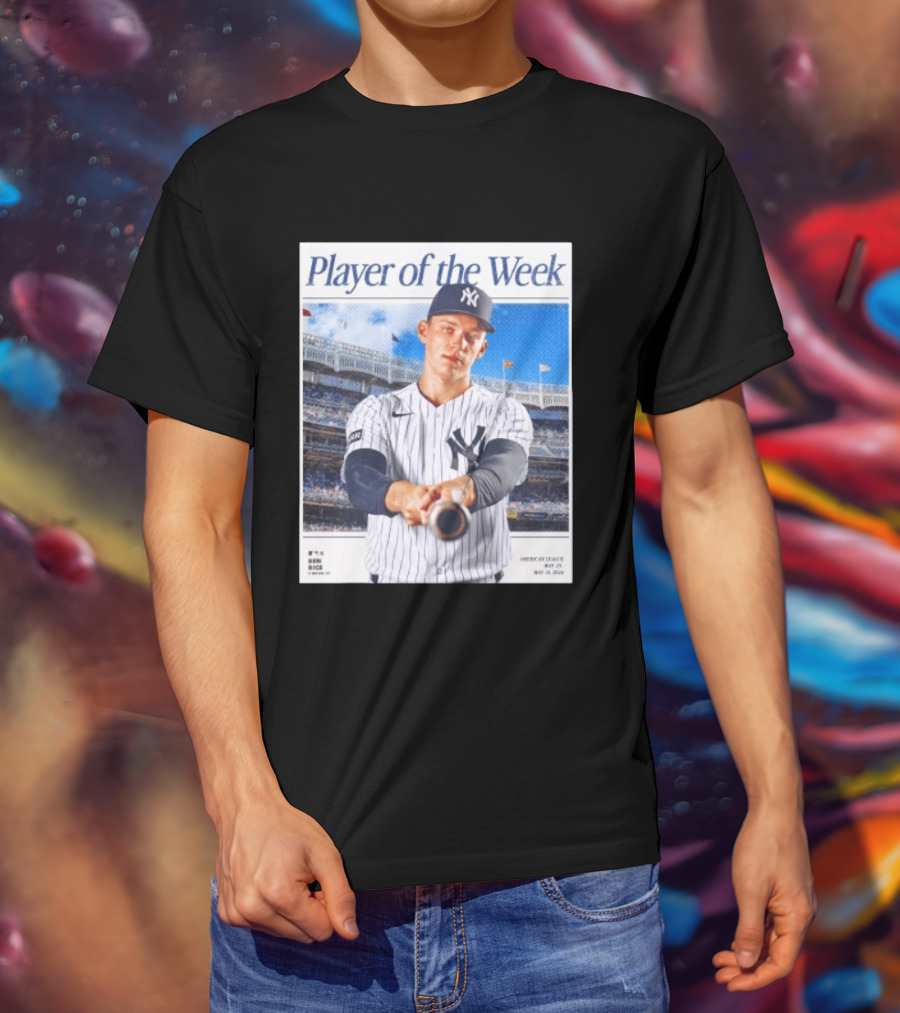 American League May 25 May 31 2026 Ben Rice Player Of The Week Yankees T-Shirt