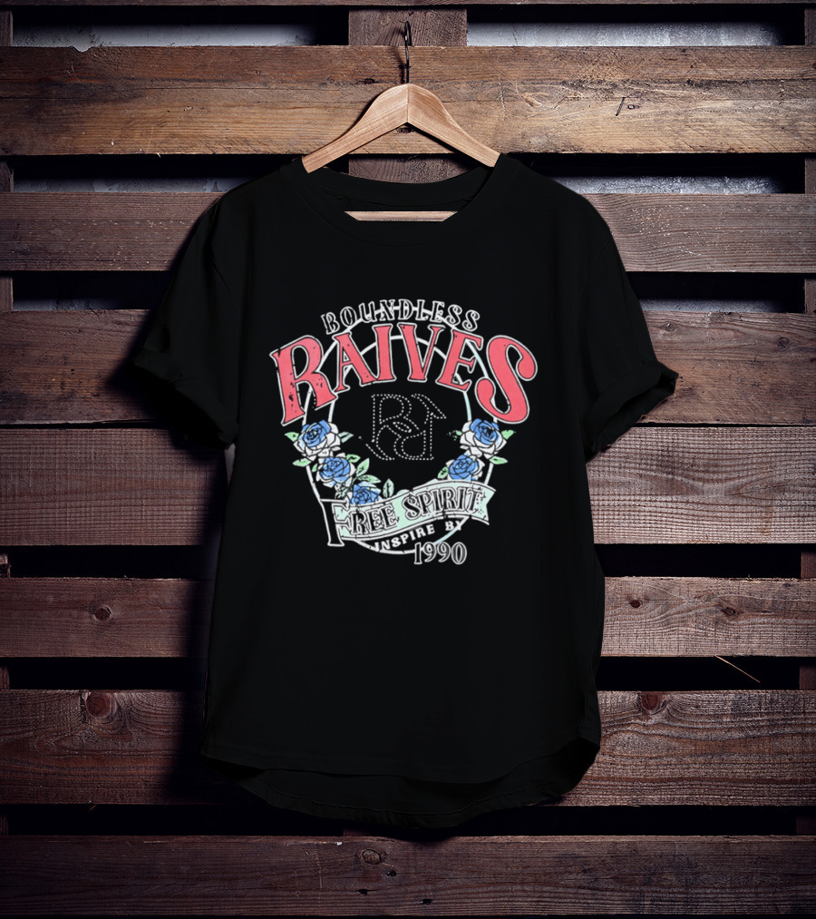 Boundless Raives Free Spirit Westie 1990 Flower Aesthetic Rose T-Shirt