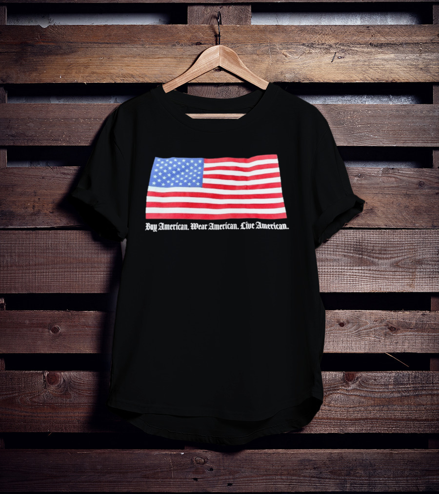 Buy American Wear American Live American Flag Stars And Stripes T-Shirt