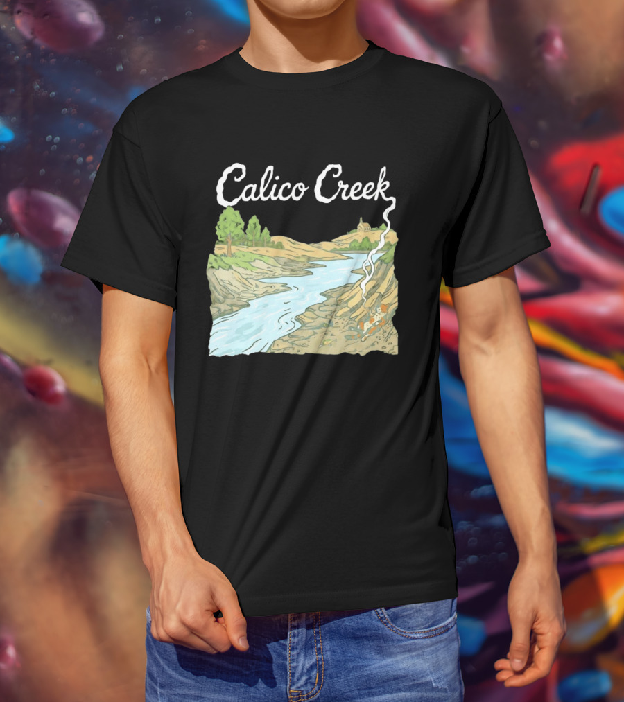 Calico Creek Scenic River And Countryside Landscape T-Shirt