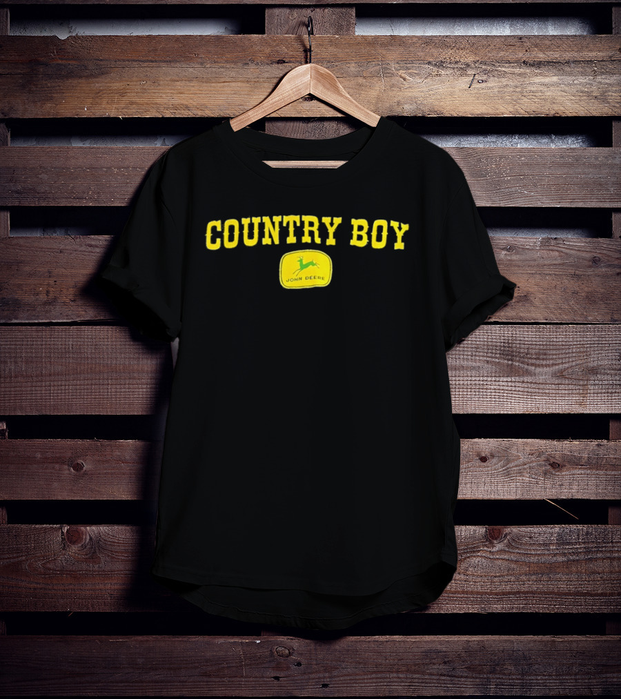 Country Boy John Deere Logo Farming Lifestyle T-Shirt
