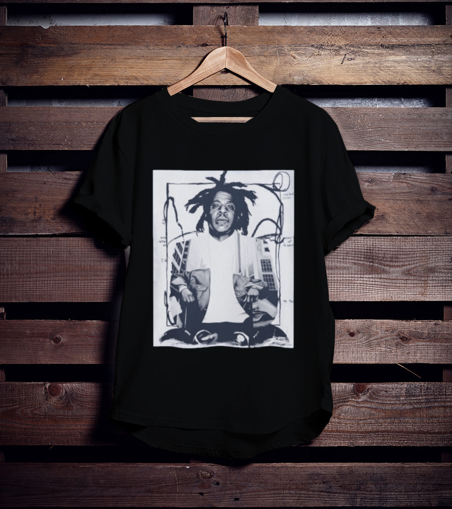 JAY Z Urban Style Portrait With Dreadlocks And Cityscape T-Shirt