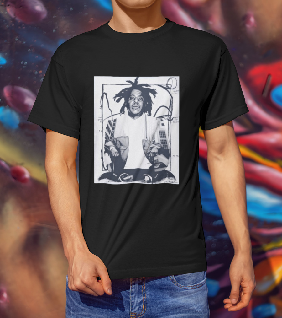 JAY Z Urban Style Portrait With Dreadlocks And Cityscape T-Shirt
