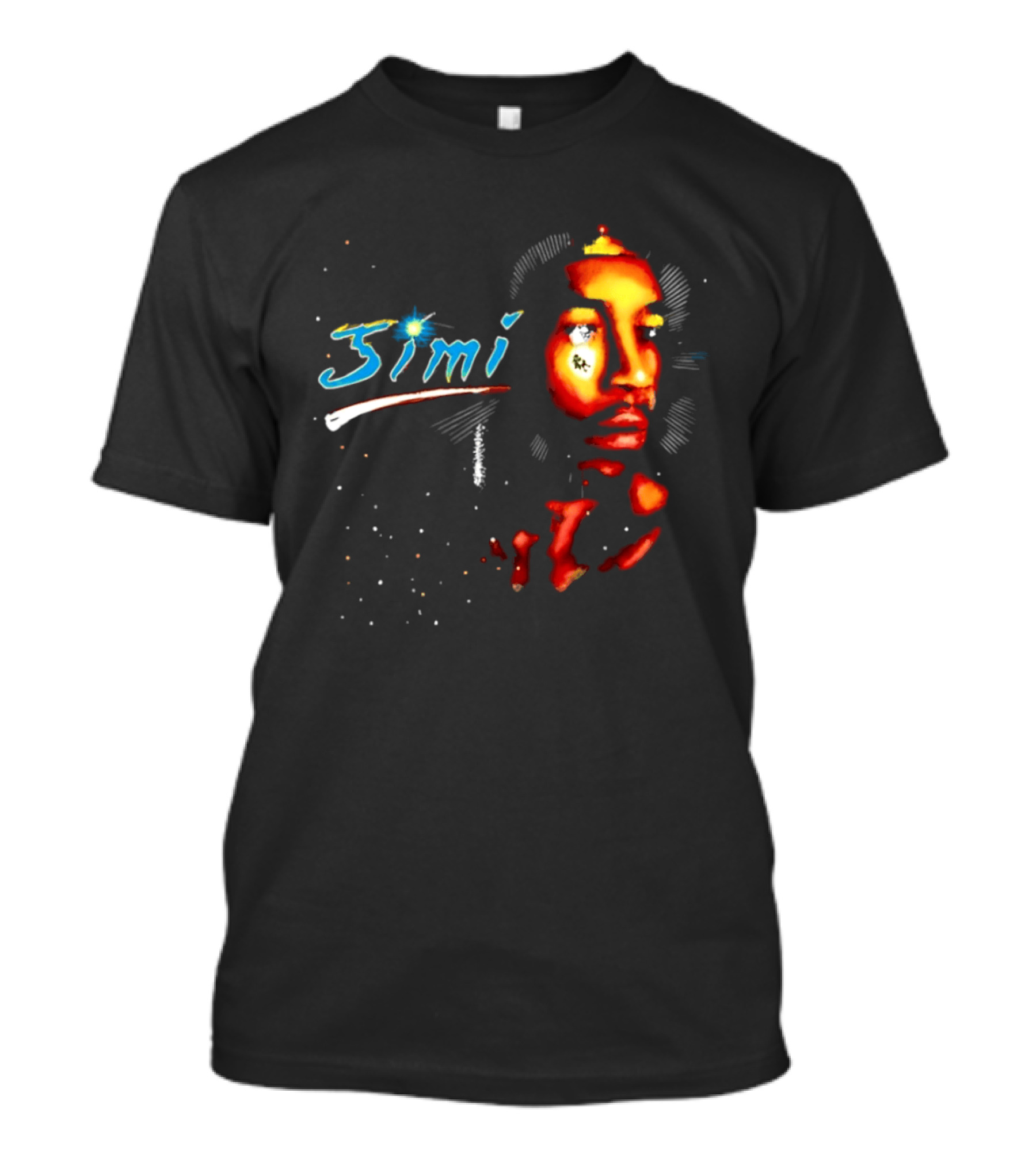 Jimi Hendrix Psychedelic Cosmic Stardust Simi T-Shirt