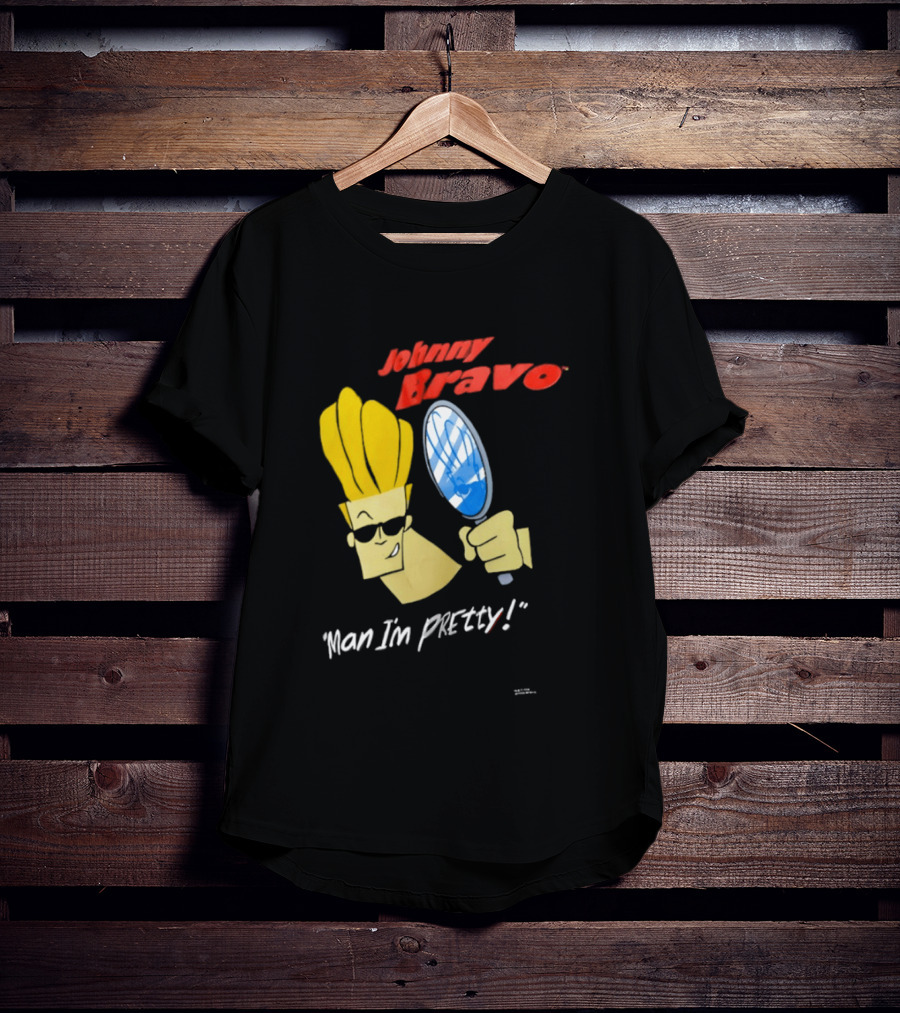 Johnny Bravo Man I'm Pretty Magnifying Mirror T-Shirt