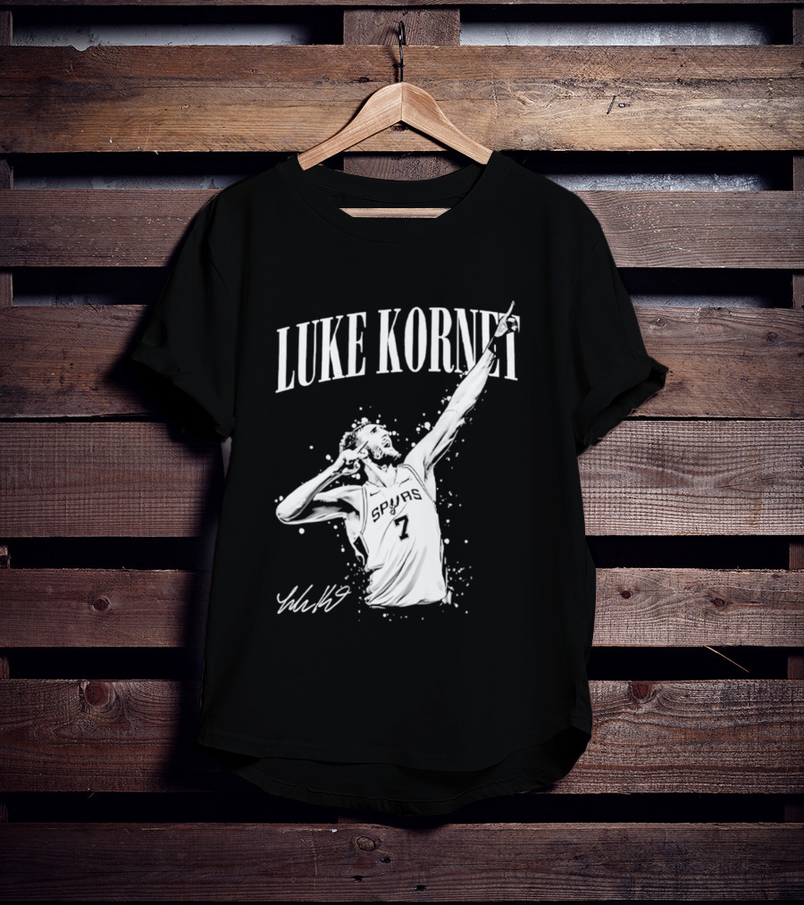 Luke Kornet San Antonio Basketball Number 7 Signature T-Shirt
