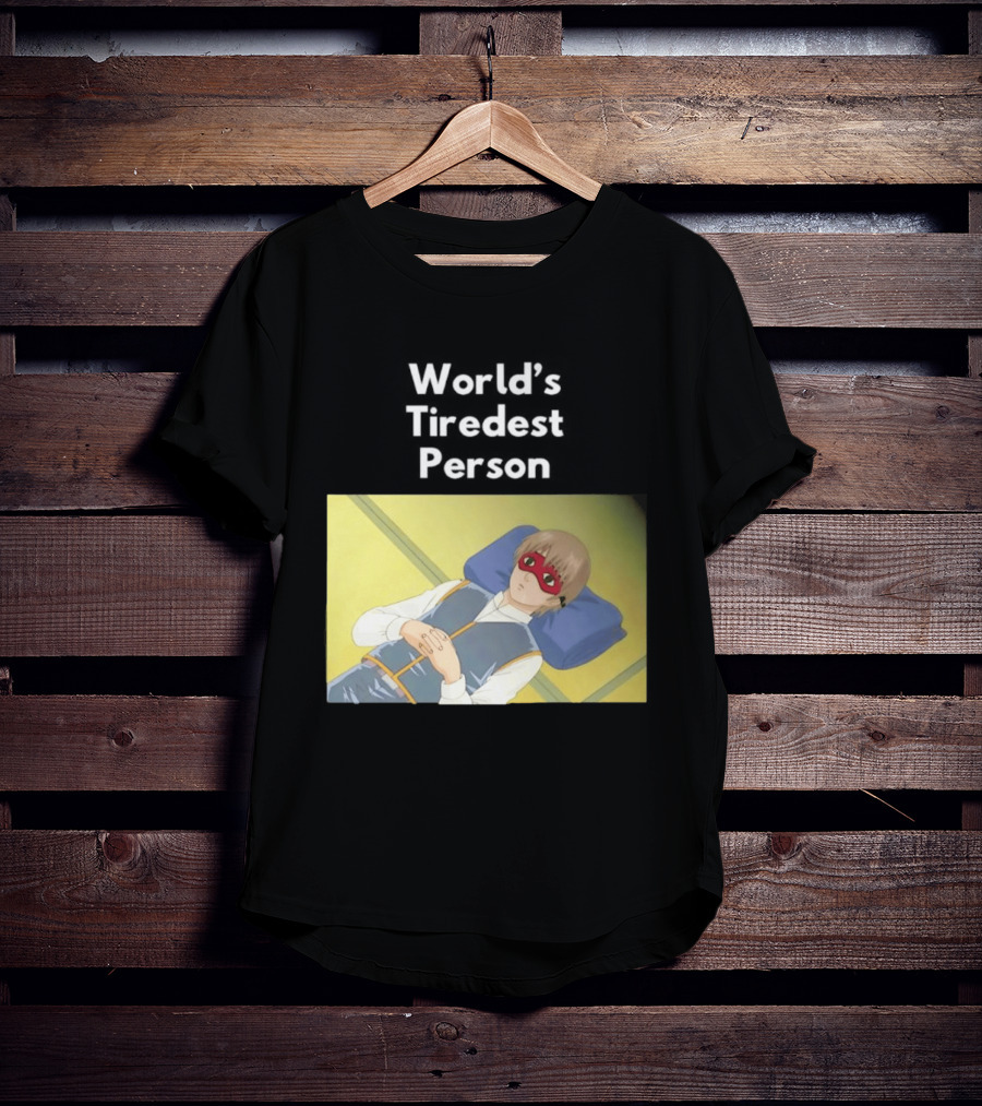 Okita Sougo World's Tiredest Person Anime Character Relaxing T-Shirt