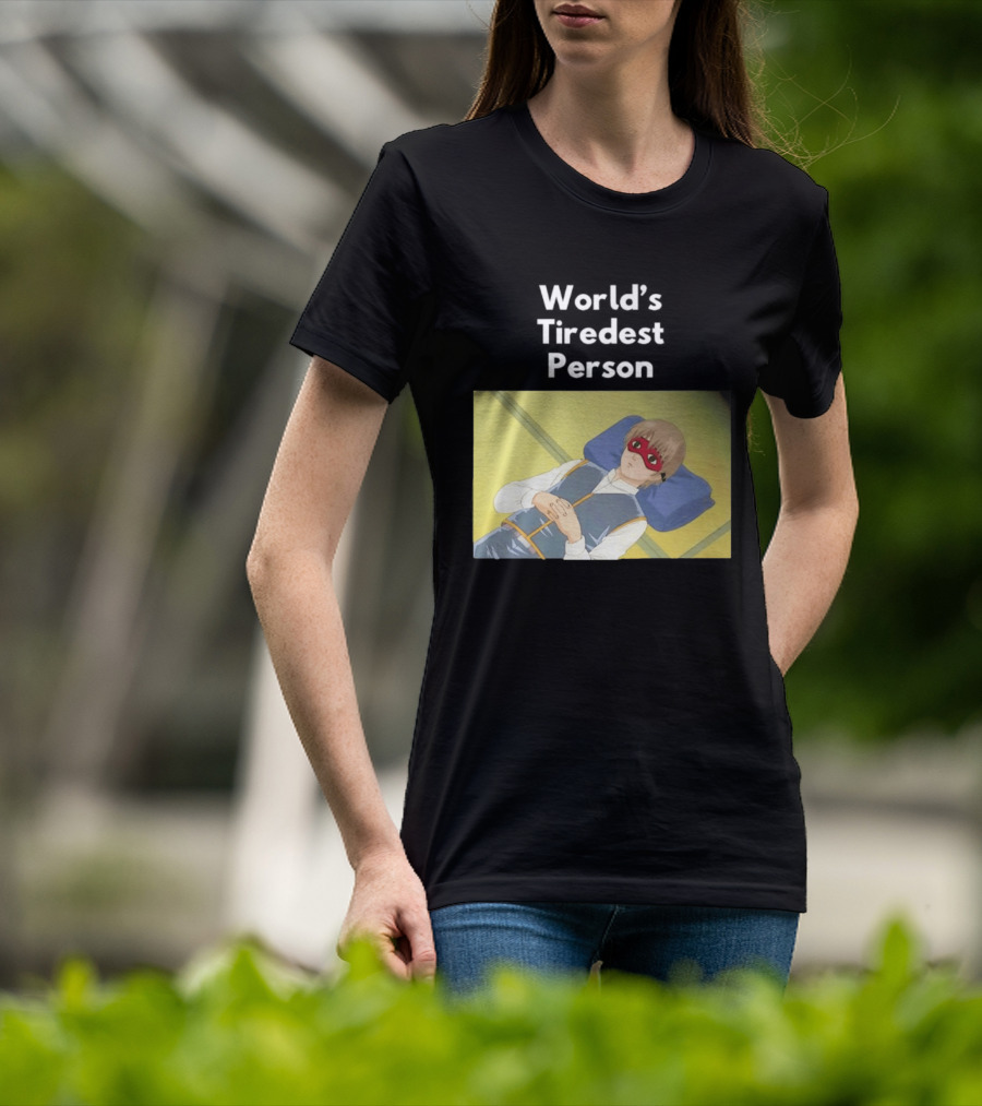 Okita Sougo World's Tiredest Person Anime Character Relaxing T-Shirt