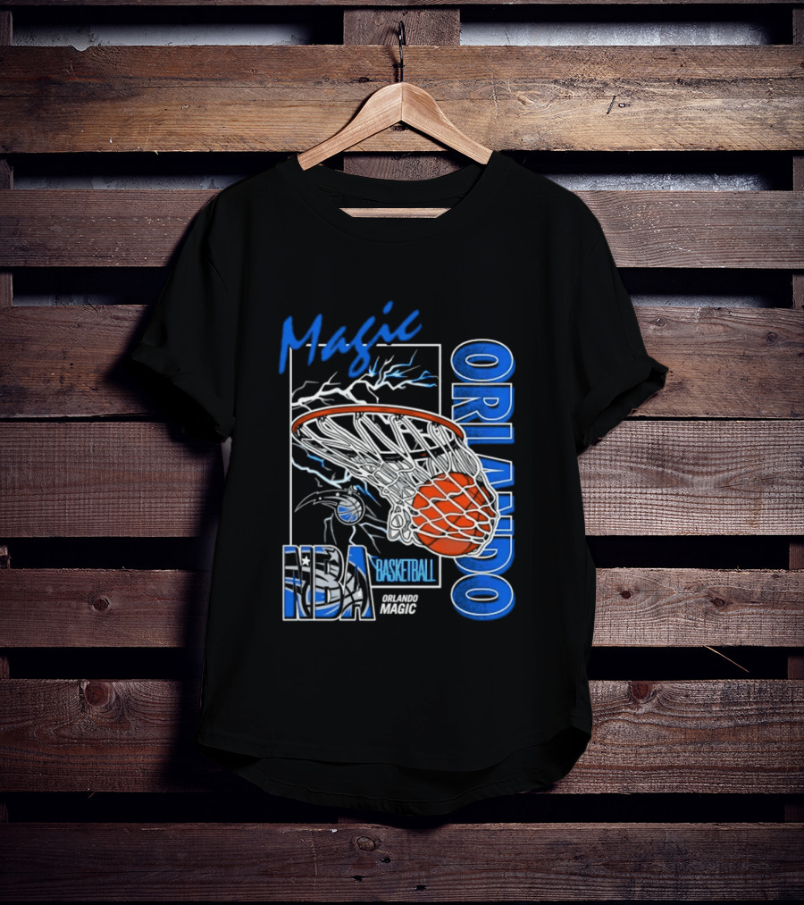Magic Orlando Basketball NBA Lightning Swish T-Shirt