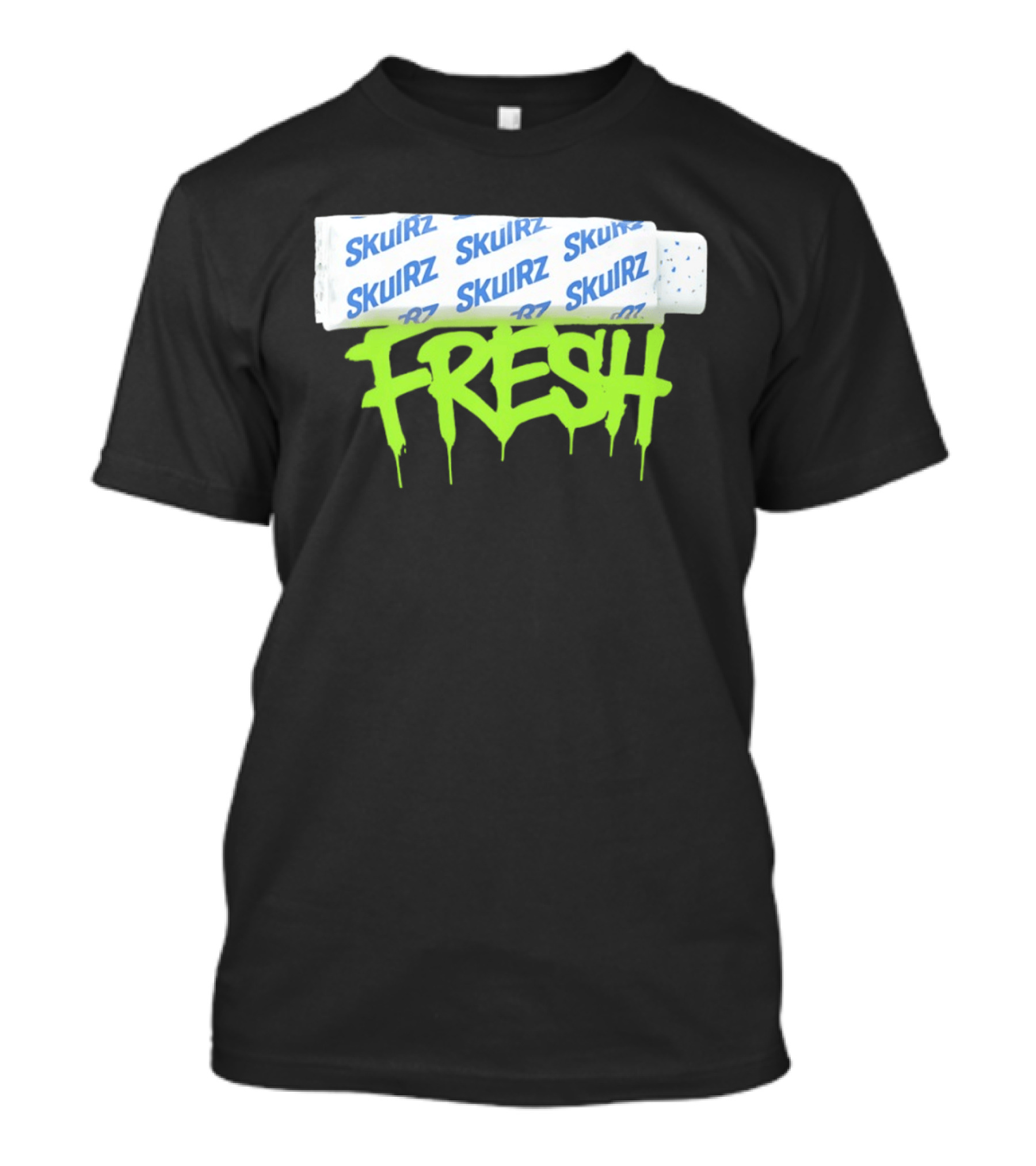 Skulrz Fresh Gum Stylized Wrapper And Green Dripping T-Shirt