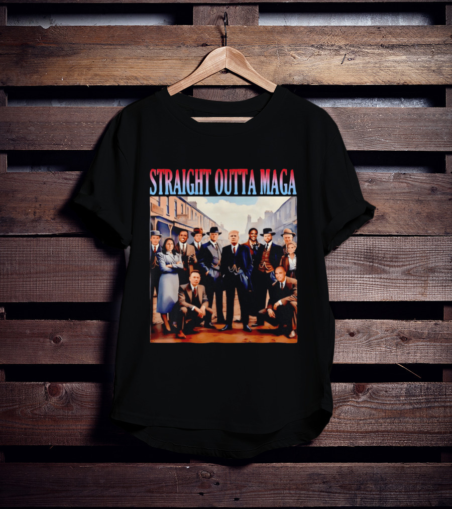 Straight Outta MAGA Donald Trump Elon Musk Tucker Carlson Vivek Ramaswamy Peaky Blinders T-Shirt