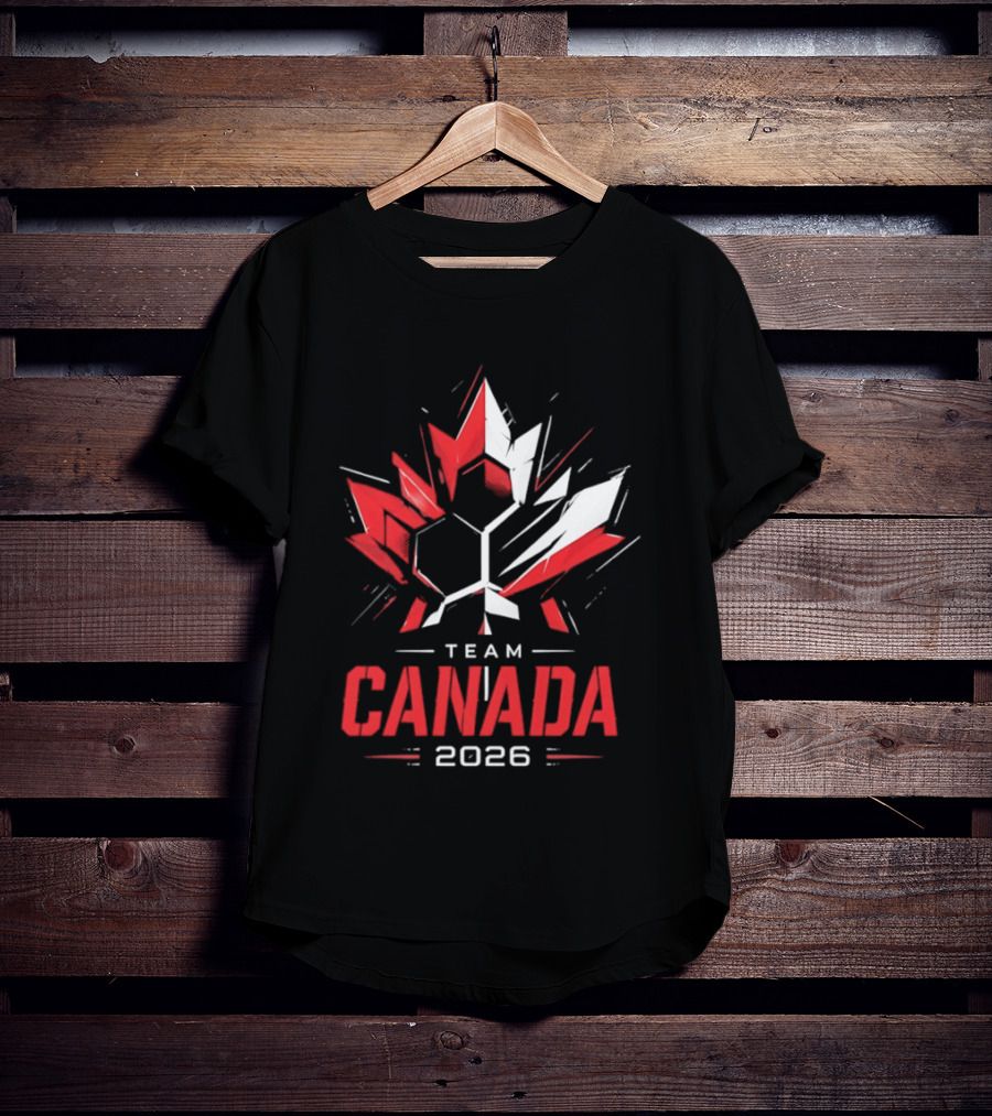 Team Canada 2026 Maple Leaf Geometric Sport Team Canada 2026 T-Shirt